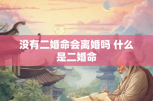 没有二婚命会离婚吗 什么是二婚命