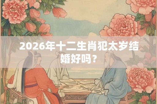 2026年十二生肖犯太岁结婚好吗？