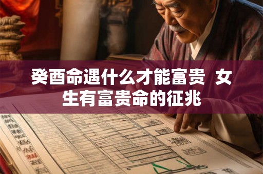 癸酉命遇什么才能富贵 女生有富贵命的征兆 癸酉命遇什么才能富贵 女生有富贵命的征兆