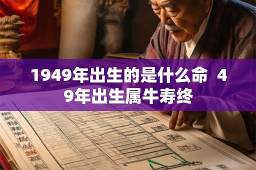 1949年出生的是什么命  49年出生属牛寿终