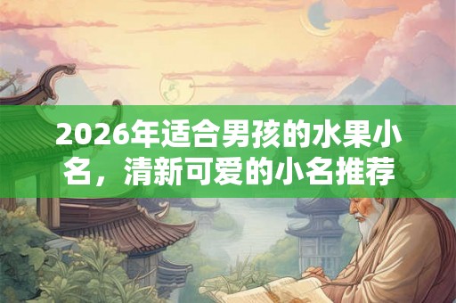 2026年适合男孩的水果小名，清新可爱的小名推荐
