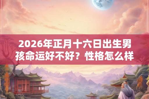 2026年正月十六日出生男孩命运好不好？性格怎么样？