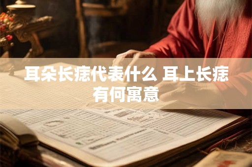耳朵长痣代表什么 耳上长痣有何寓意
