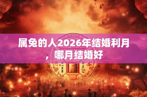属兔的人2026年结婚利月，哪月结婚好