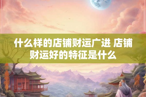 什么样的店铺财运广进 店铺财运好的特征是什么