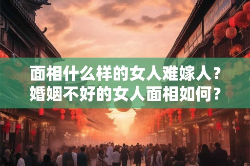 面相什么样的女人难嫁人？婚姻不好的女人面相如何？