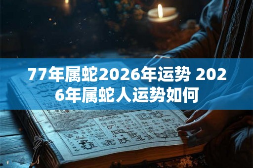 77年属蛇2026年运势 2026年属蛇人运势如何