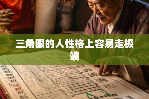 三角眼的人性格上容易走极端