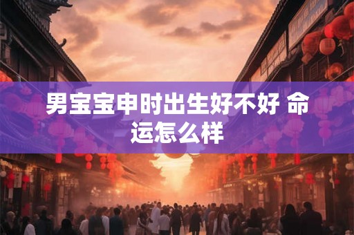 男宝宝申时出生好不好 命运怎么样
