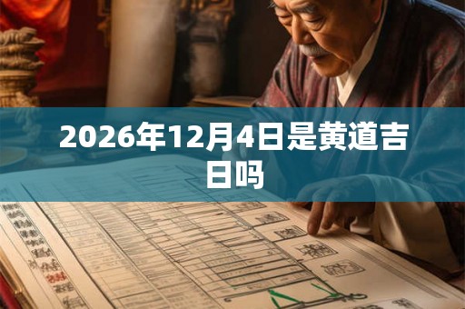 2026年12月4日是黄道吉日吗