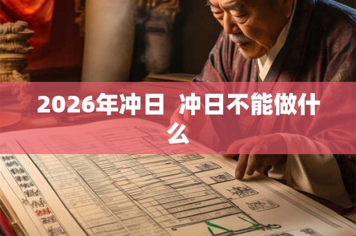 2026年冲日  冲日不能做什么