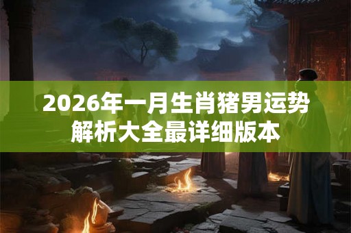 2026年一月生肖猪男运势解析大全最详细版本