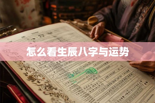怎么看生辰八字与运势 怎么看生辰八字与运势