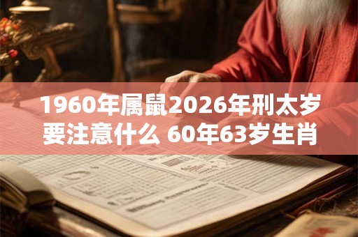 1960年属鼠2026年刑太岁要注意什么 60年63岁生肖鼠逢马年运势如何