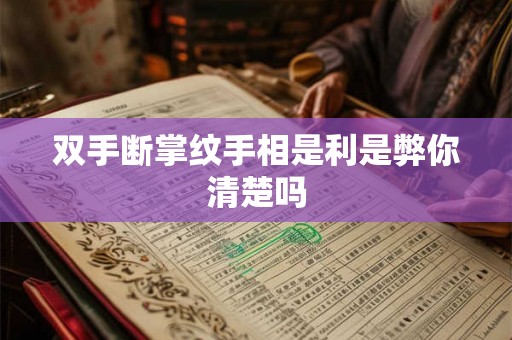 双手断掌纹手相是利是弊你清楚吗 双手断掌纹手相是利是弊你清楚吗