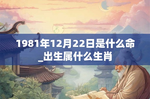 1981年12月22日是什么命_出生属什么生肖