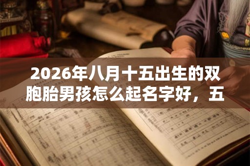 2026年八月十五出生的双胞胎男孩怎么起名字好,五行属什么? 2026年八月十五出生的双胞胎男孩怎么起名字好,五行属什么?