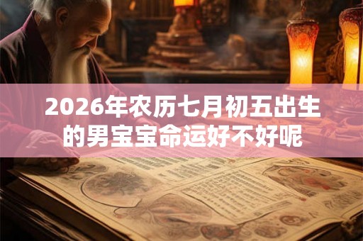 2026年农历七月初五出生的男宝宝命运好不好呢