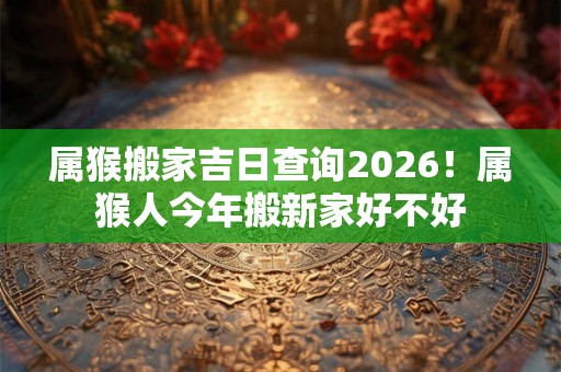 属猴搬家吉日查询2026！属猴人今年搬新家好不好