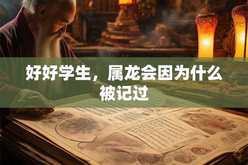 好好学生，属龙会因为什么被记过