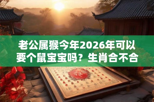 老公属猴今年2026年可以要个鼠宝宝吗？生肖合不合？
