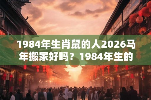 1984年生肖鼠的人2026马年搬家好吗?1984年生的生肖鼠19年运势总概 1984年生肖鼠的人2026马年搬家好吗?1984年生的生肖鼠19年运势总概
