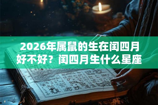 2026年属鼠的生在闰四月好不好？闰四月生什么星座？