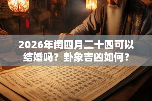 2026年闰四月二十四可以结婚吗？卦象吉凶如何？