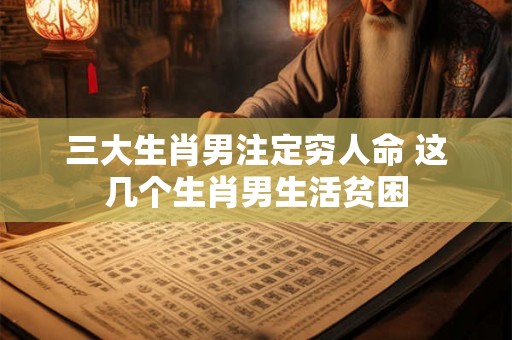 三大生肖男注定穷人命 这几个生肖男生活贫困