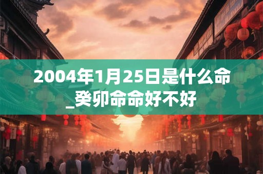 2004年1月25日是什么命_癸卯命命好不好