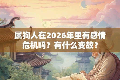 属狗人在2026年里有感情危机吗？有什么变故？