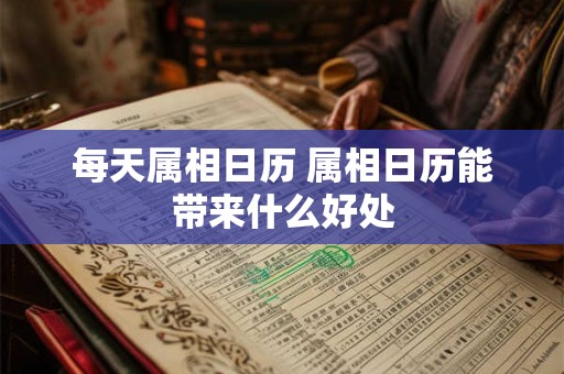 每天属相日历 属相日历能带来什么好处