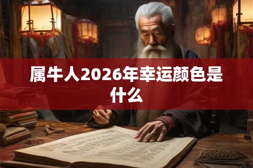 属牛人2026年幸运颜色是什么