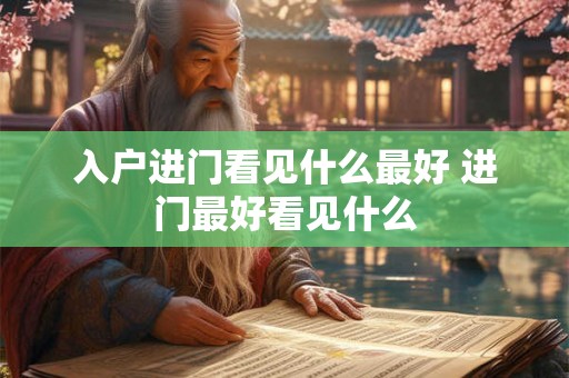 入户进门看见什么最好 进门最好看见什么