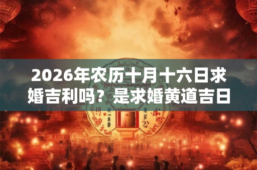 2026年农历十月十六日求婚吉利吗？是求婚黄道吉日吗？