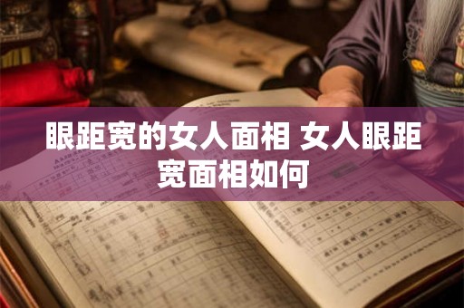 眼距宽的女人面相 女人眼距宽面相如何