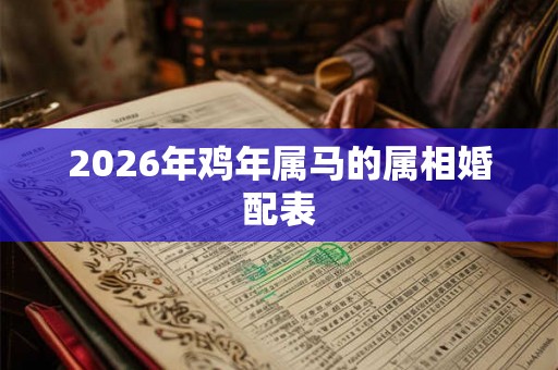 2026年鸡年属马的属相婚配表 2026年鸡年属马的属相婚配表