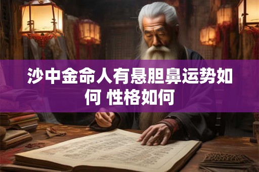 沙中金命人有悬胆鼻运势如何 性格如何