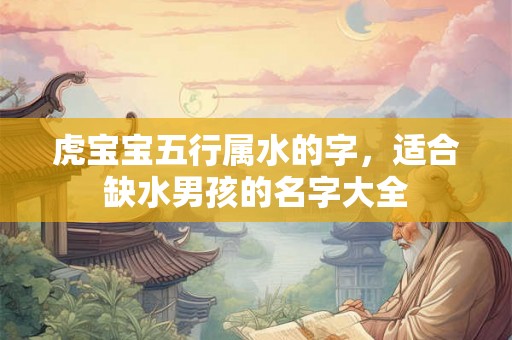 虎宝宝五行属水的字，适合缺水男孩的名字大全