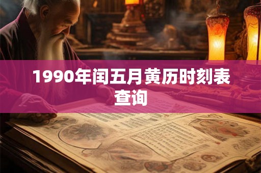 1990年闰五月黄历时刻表查询