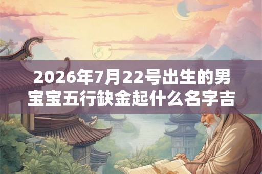 2026年7月22号出生的男宝宝五行缺金起什么名字吉祥