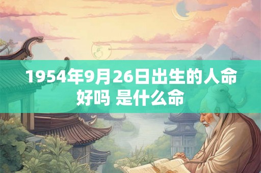 1954年9月26日出生的人命好吗 是什么命