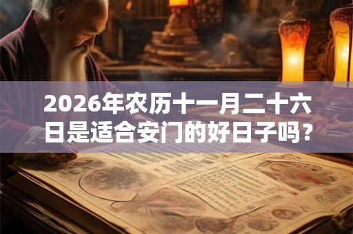 2026年农历十一月二十六日是适合安门的好日子吗？