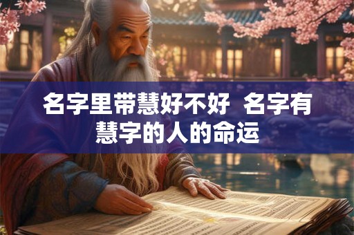 名字里带慧好不好  名字有慧字的人的命运