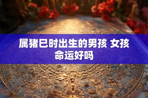 属猪巳时出生的男孩 女孩命运好吗