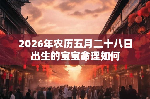 2026年农历五月二十八日出生的宝宝命理如何