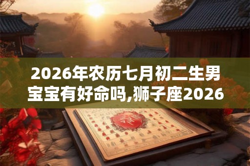 2026年农历七月初二生男宝宝有好命吗,狮子座2026年运势如何? 2026年农历七月初二生男宝宝有好命吗,狮子座2026年运势如何?