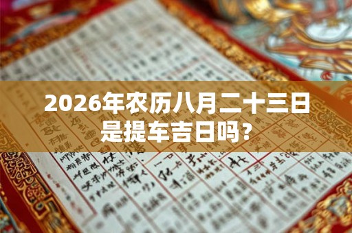 2026年农历八月二十三日是提车吉日吗？