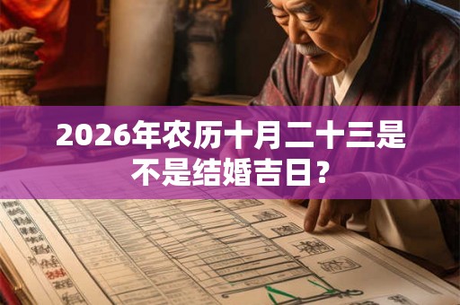 2026年农历十月二十三是不是结婚吉日？