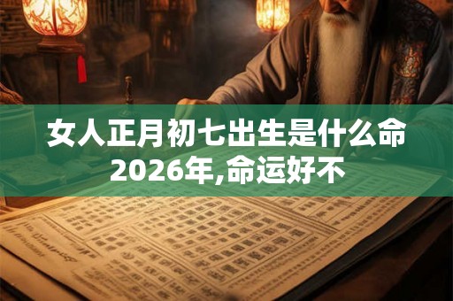 女人正月初七出生是什么命2026年,命运好不